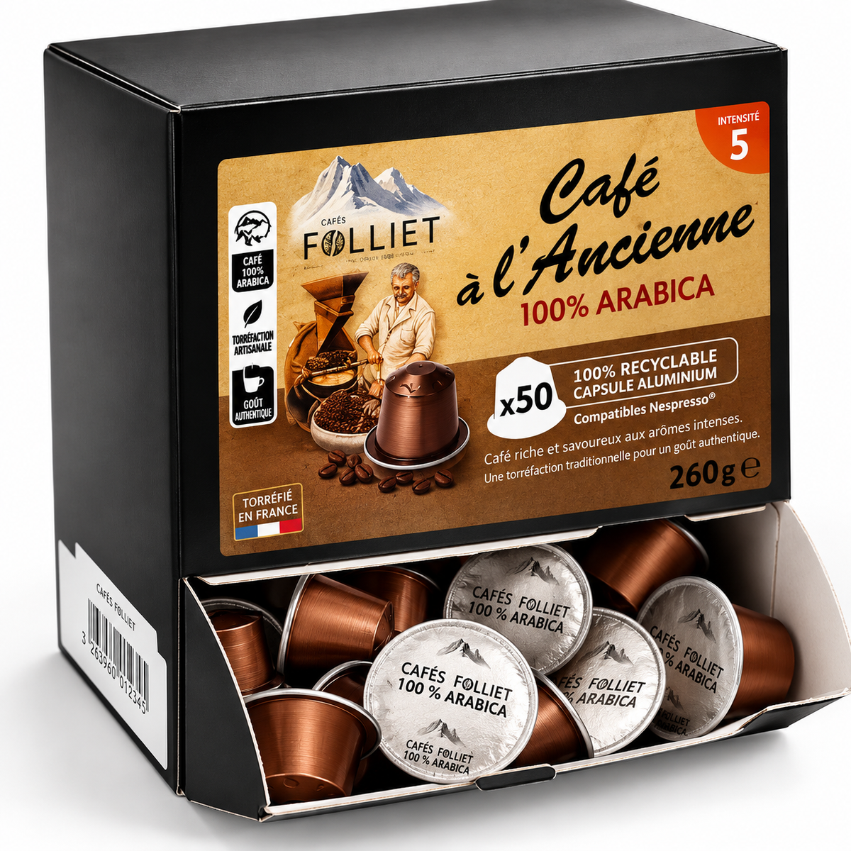 Café à l’Ancienne – 50 capsules compatibles Nespresso® – 100 % Arabica